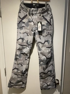 Calça de esqui Oakley Softshell snowboard wms tamanho XS multicolorida 30x32 nova com etiquetas camuflagem neve - Imagem 1 de 4