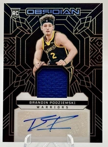 2023-24 Panini NBA Black Obsidian Brandin Podziemski All Etch RC Auto Warriors - Picture 1 of 5