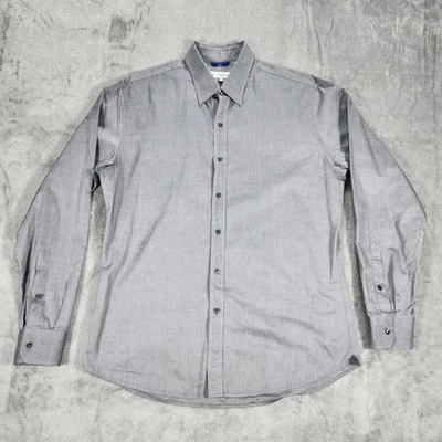 Camisa Teddy Stratford Para Hombre Talla Grande 5 Ajuste con Cremallera Gris Manga Larga Botón Delantero Foto 1 de 4