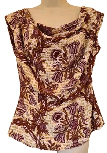 Vivienne Westwood Top sleeveless cowl neck Red Label floral Size 44 UK 10 - Picture 1 of 12
