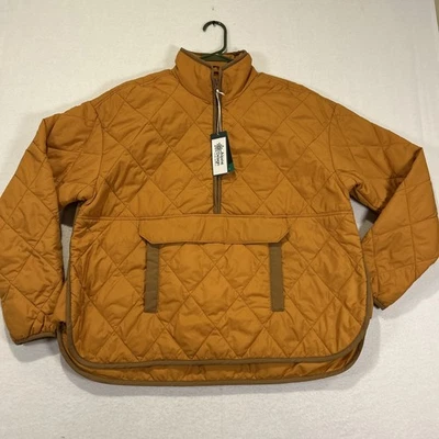 Alpine Design Women’s Quilted Anorak Jacket Small Golden Honey Pullover NWT $98 - Image 1 of 4