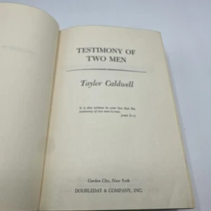 Testimony of Two Men by Taylor Caldwell (c. 1968, Hardcover) Reback & Reback - Foto 1 di 13