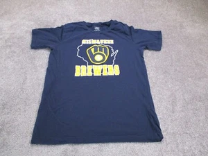 Milwaukee Brewers Camicia Uomo 2XL XXL Runs Small MLB Baseball - Foto 1 di 8
