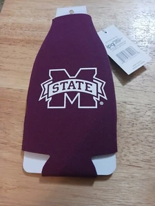 Mississippi State Bulldogs Bottle Koozie Maroon & White Free Shipping - Picture 1 of 2