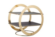 Etagere Artesà mit Radrahmen H. 30cm Metall + Schiefer KitchenCraft