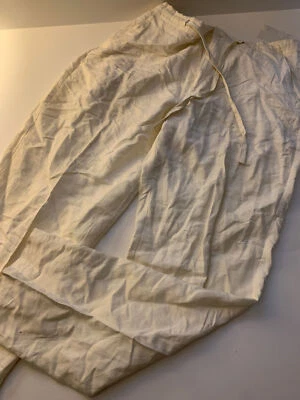 ALFANI Pantalón Mezcla Lino Blanco Mujer M. NUEVO Foto 1 de 2