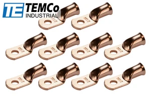 Lote de 10 anillos de orificio AWG 1/4" terminal lengüeta cobre desnudo calibre sin aislamiento - Imagen 1 de 7