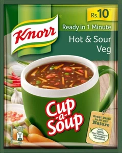 New 5 X Knorr Cup A Soup Hot & Sour Veg - 11 Gram - Picture 1 of 2