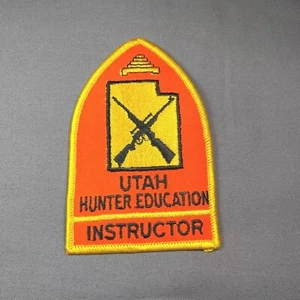 Utah Hunter Education Instructor Hunter Orange Twill 4.25" Patch Vintage - Picture 1 of 2