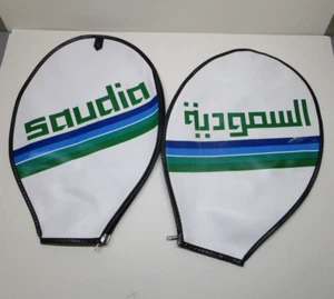Saudi , Saudia Airlines Tennis Racquet Cover 1970's - 1980s Racket Covers - Picture 1 of 9