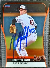 Houston Roth Signed IP 2023 Bowie Baysox Card #24 Baltmore Orioles!