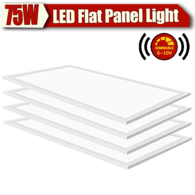 LED Drop Ceiling Lights 75W 8400LM 0-10V Dimmable 2x4 Led Light Fixture,100-277V - Image 1 of 4