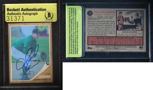 2011 Topps Heritage Minor League Edition Green Tint /620 Joe Leonard #153 Auto