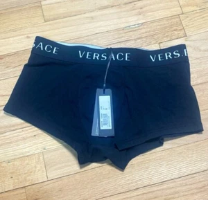 Versace men’s logo black boxer briefs - new with tags Size 3 - Picture 1 of 4