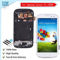 For Samsung Galaxy S3 i9300 LCD Display Digitizer Touch Screen + Frame White