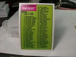 1987 Topps Football #394a - Checklist: 1-132 CL, VAR  87-057 - Picture 1 of 2