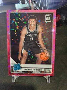 2019-20 Panini Donruss Optic Keldon Johnson #186 Fast Break Pink 18/20 RC! - Picture 1 of 4