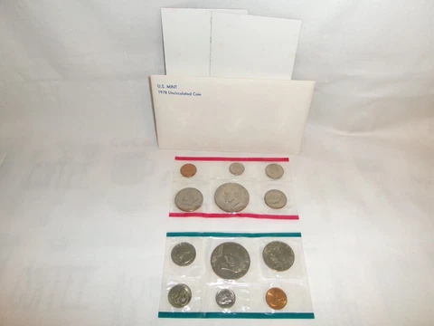 1978 US coin proof set, D and P mints, OGP Cover