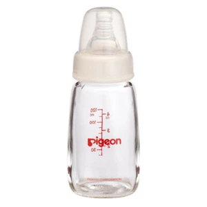 Pigeon Slim Neck Peristaltic 120mL Glass Feeding Bottle for Newborn Baby/Infant - Picture 1 of 2