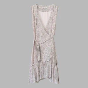 AllSaints Rene Leodot Animal Print Dot Silk Wrap Mini Dress | UK 8 - Picture 1 of 8