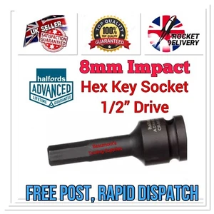 8mm HALFORDS ADVANCED 1/2 Drive Impact Hex Key Socket Tool *FREE RAPID POST* - Picture 1 of 4