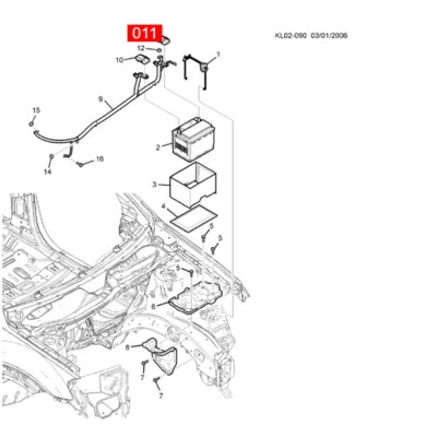 OE Battery Negative Wiring Protective Cap for Chevrolet Captiva Sport 2008-2011 - Image 1 of 2