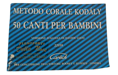 Metodo Corale Kodaly 50 Canti per Bambini per Voce Coro Bimbi Spartiti Testi - Immagine 1 di 4
