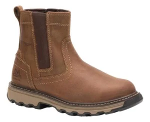 Mens Caterpillar Pelton Steel Toe/Midsole Safety Pull On Dealer Boots 6 to 12 - Picture 1 of 7