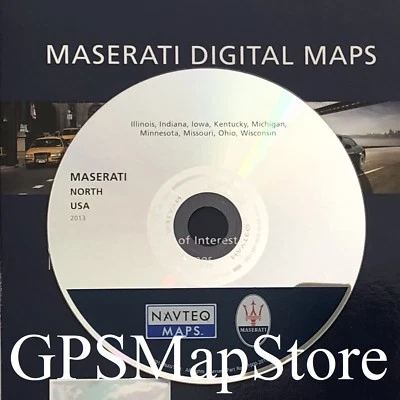 2008-2012 Maserati GranTurismo Navigation CD Cover North Midwest U.S Map Update - Image 1 of 2