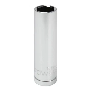 Powerbuilt 3/8 Inch Drive x 1/2 Inch 6 Point Deep Socket - 641202 - Picture 1 of 5