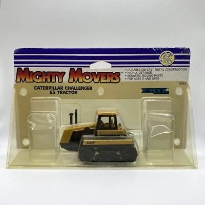 Vtg Mighty Movers Caterpillar Challenger 65 Tractor Die Cast Metal 1988 NIB NOS - Image 1 of 4