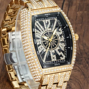 Watches Luxury Diamond Wristwatch Stylish Shiny Iced Out Waterproof Muller Watch - Picture 1 of 14