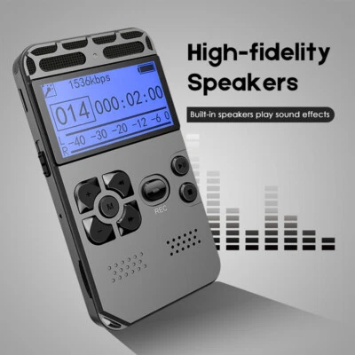 Digital Sound Voice Recorder with LED Screen Portable HiFi MP3 Player Speaker - Image 1 of 4