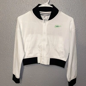 Kids' Girls Teen Nike Sportswear Full Zip Jacket Medium White FV0193 NWT - Picture 1 of 13