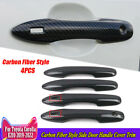 Carbon Fiber Style Side Door Handle Cover Trim For Toyota Corolla E210 2020-2024