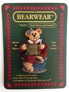 Boyds Bears and Friends Bearwear Pin "Vera Stitchkeeper...Sew What's New" New - Picture 1 of 1