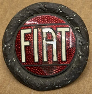 Vintage Fiat Metal Grill Badge Emblem Logo Lid Emblem  2.25" Diameter - Picture 1 of 6