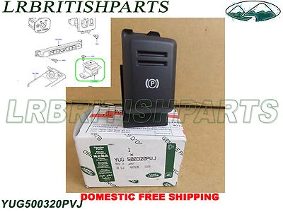 Genuine LAND ROVER PARKING BRAKE SWITCH LR3 OEM NEW YUG500320PVJ  - Image 1 of 4