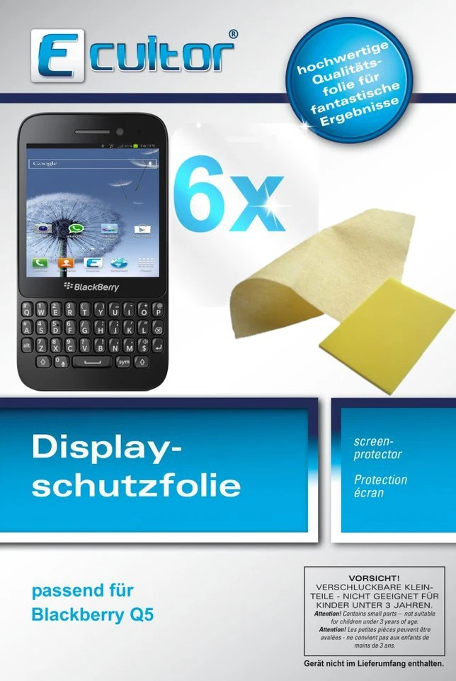 6x Screen Protector for Blackberry Q5 protection guard crystal clear - Image 1 of 1