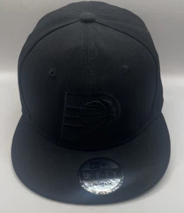 Indiana Pacers Hat Cap New Era Adjustable Snapback Black Logo 9FIFTY Brand New - Picture 1 of 10