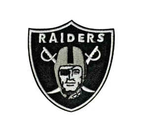 Las Vegas Raiders Shield NFL Embroidered 2.5in Iron / Sew-On Patch - Picture 1 of 3