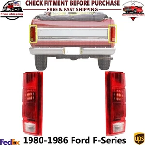 Tail Lamp Lens Left & Right Side For 1980-1986 Ford Bronco / F-Series - Picture 1 of 13