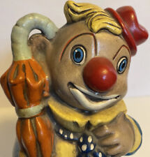 vintage ceramic clown figurine c.1971  Hand Painted Hand Made One Of A Kind
