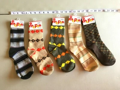 NEW LOT (5) Mopas Fashion Socks Size 9 10 11 Multi Color Sock Pack Target Unisex - Image 1 of 4