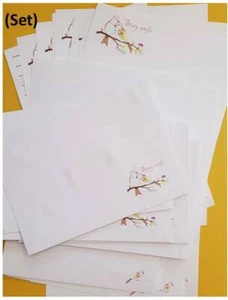 Vögel mit freundlicher Nachricht Brief Schreibpapier Set & Umschläge 5+5+5 - Bild 1 von 3