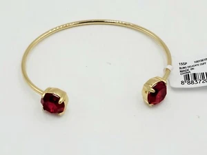C. WONDER 14k Gold Plated Bling delicate Cuff Spring Birth Stone Bracelet - Picture 1 of 3