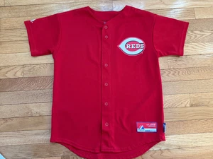 Majestic Authentic Jugend Gr. Jungen Large 14-16 Cincinnati Rottöne Knopf Trikot - Bild 1 von 4
