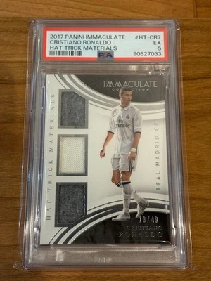 2017 Panini Immaculate Cristiano Ronaldo Hat Trick Materials #HT-CR7 /49 - Image 1 of 3