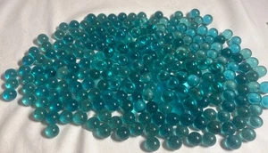 264 Teal Blue Glass Marbles - Picture 1 of 3