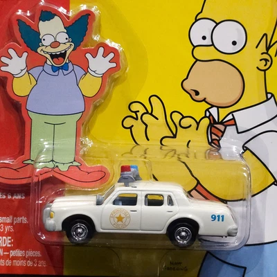 Johnny Lightning Chief Wiggum's Police Cruiser The Simpsons TV Car w/Krusty RRs - Image 1 of 2